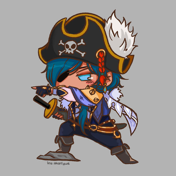 2 head chibi no background