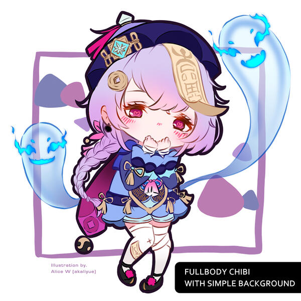 2.5 head chibi + Simple Background